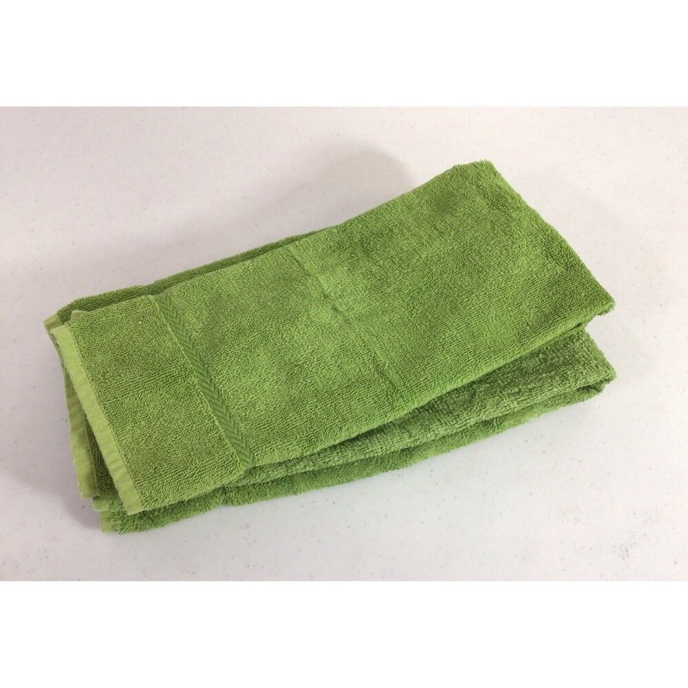 Vintage Caldwell Green Mid Century Hand Towel Lot of 2